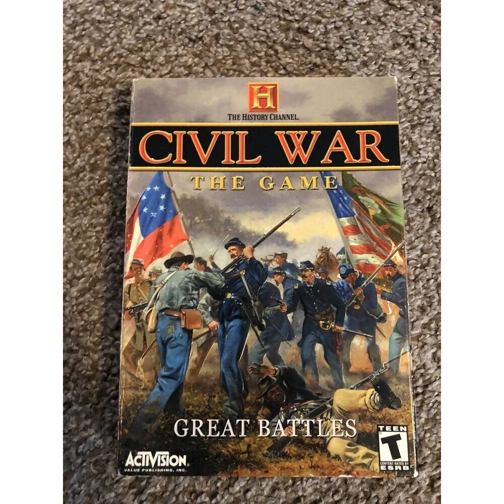 History Channel: Civil War The Game PC 2003 Game and Box *missing manual*